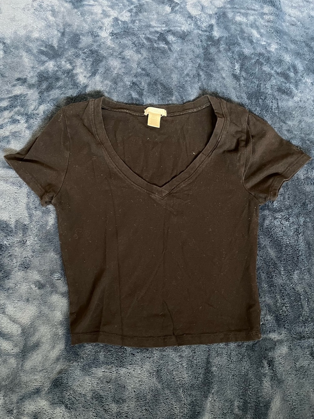 Bozzolo Black Cotton Crop Top